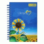 Блокнот на пружині 96аркушів А6 клітинка, ВМ.2422 ВМ.2422