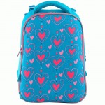 Рюкзак шкільний каркасний Н-12 'ROMANTIC HEARTS', 1 Вересня, 556034 556034