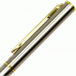 Ручка шариковая Cabinet 'Canoe' корпус серебристый с золотистыми деталями, пишет синим O15964-68 O15964-68