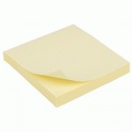 Блок паперу з клейким шаром 75х75 мм, 100арк., жовт, D3314-01 D3314-01