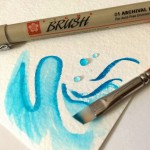 Лінер-пензель PIGMA BRUSH, зелений, Sakura XSDK-BR-29