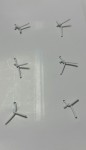Набор золотистых и цветных подвесок, Бантики 6шт. Gold / Bright Bow Charms, Paper Studio