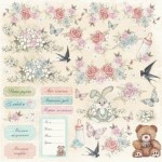 Набор двустороннего бумаги для скрапбукинга 30 * 30см 'Baby Shabby ', 200г / м2, 10 л. FDSP-01011 FDSP-01011