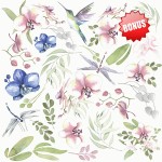 Набор двусторонней бумаги для скрапбукинга 20 * 20 см 'Tender Orchid', 200г / м2, 10 л., 02041 FDSP-02041