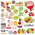 Набор двусторонней бумаги для скрапбукинга 30*30см 'Soul Kitchen', 200г / м2, 10 л., 01056 FDSP-01056
