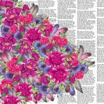 Набор двусторонней бумаги для скрапбукинга 30,5 * 30,5см 'Mind Flowers', 200г / м2, 10 л. 01065 01065
