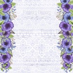 Набор двусторонней бумаги для скрапбукинга 30,5 * 30,5см 'Mind Flowers', 200г / м2, 10 л. 01065 01065