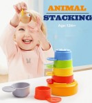 Деревянная развивающая игра 'Красочная башня', Animal Stacking, 120322, TOP BRIGHT 120322