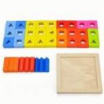 Дерев’яний сортер 'Розвиваючі блоки', Shape Block Stacking, 8558, TOP BRIGHT 8558