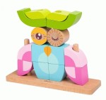 Іграшка дерев’яна 'Вертикальний пазл Совеня', Owl Blocks Set, 3708, CLASSIC WORLD 3708