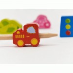 Игрушка деревянная 'Шнуровка транспорт', Traffic Beads, 3635, CLASSIC WORLD 3635