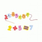 Игрушка деревянная 'Шнуровка Цифры', Number Beads, 3637, CLASSIC WORLD 3637