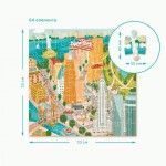 Пазл Города 'Нью-Йорк', 64 элементов, 300254, Dodo Toys 300254
