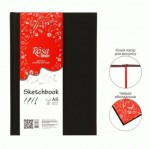 Блокнот для ескізів Sketchbook А5, чорна обкладинка, 100г/м2, 96арк.,ROSA Studio