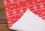 Папір подарунковий Новорічний, білі сніжинки на червоному фоні 62*86см., 255-2880 255-2880