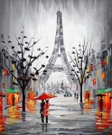 Алмазная мозаика 'Дождливый Париж', 40*50см, с холстом, 954174, Santi 954174