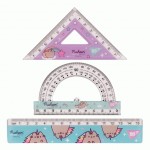 Набір лінійок YES (3 предмети) ’Pusheen’, лінійка 15 см, 370675