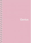 Блокнот для записів на спіралі, A6 80 арк., клітинка, Genius 6805K 6805K