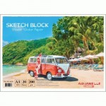 Альбом для акварелі на спіралі KRAFT COLOR, А3, 2000г/м2, 20 арк., AК3620