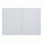 Книга записна NEON, А5, 80 аркушів, клітинка, зшита обкладинка PVC, помаранчева, BM.24822180-11 BM.24822180-11