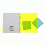 Зошит на пружині NEON, В5 (170x205), 120 арк, клітинка, 3 PVC розд., PVC обкл., жов., BM.24359911-08 BM.24359911-08