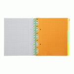 Зошит на пружині NEON, В5 (170x205), 120 арк, клітинка, 3 PVC розд., PVC обкл., зел., BM.24359911-04 BM.24359911-04