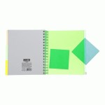 Зошит на пружині NEON, В5 (170x205), 120 арк, клітинка, 3 PVC розд., PVC обкл., зел., BM.24359911-04 BM.24359911-04