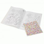 Розмальовка А4 1Вересня 'Квіти' зі стразами, 12 стор., 743371 743371