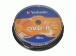 Диски VERBATIM DVD-R 4.7Gb 16x Cake 10 43523