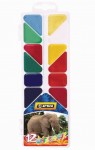 Акварель медова 'AFRICA' на 12 кольорів, без пензлика, пластик E60112 E60112
