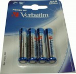 Verbatim Battery AAA-LR03 Alkaline 1.5V, blister1х4 49920