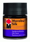 Фарба для розпису шовку на водній основі (акриловий батік) 'Marabu' чорна, 50мл 178005073