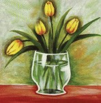 Холст с контуром 'Желтые тюльпаны' 30*30см. 950577