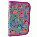 Пенал твердый одинарный с двумя клапанами HP-04 'FUNNY OWLS ', SMART, 532020 532020