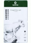 Набор чернографитных карандашей Optima GRAPHITE SET 12шт. различной твердости (5Н-5В), О15543 О15543