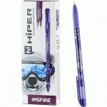 Ручка масляна Hiper Inspire 0,7мм, колір стрижня фіолетовий, HO-115 HO-115