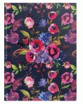 Блокнот FLORA, А6, 64 арк., клітинка, тверда обкладинка, мат. ламінація+лак, темно-синя, BM.24614102-03 BM.24614102-03