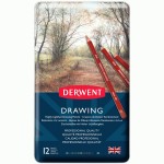 Набір кольорових олівців 'Drawing ' в металевій коробці 12 кольорів. 700671