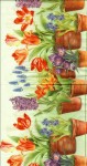 Серветка для декупажу, 'Весняні квіти в горшочках'.  33*33 см, 3-х шарові