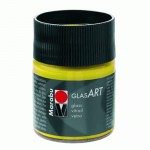 Краска витражная на основе растворителя 'Marabu' Glas Art, 420, желтая, 50мл. 420
