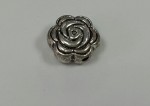 Бусина металлическая Роза, 8х4мм, античное серебро