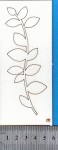 Чипборд №176 Ветка з листьями 4*12см. №176
