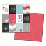 Аркуш картона с фольгой Love Journal Cards 30x30см СА1004