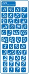 Трафарет багаторазовий самоклеючий, 8,5*23,5см, №229 Російський шрифт №229