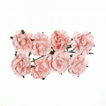 Троянди кучеряві паперові Ніжно-рожеві, 8 шт. 3 см. SCB280604