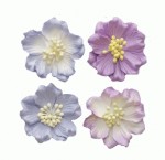 Набір квітів з щовковичного паперу Гарденії, ніжно-рожеві мікс, d5см, 4шт. SCB300107 SCB300107