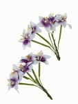 Набір квітів Лілії на стеблі, фіолетові з білим, 10шт. SCB290404 SCB290404