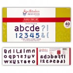 Набор ножей для вырубки алфавит Plain Lower Case, 40шт., Spellbinders PT-F02