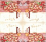 Серветка для декупажу 'Pizza'. 33*33 см, 3-х шарові