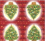 Салфетка для декупажа 'Новогодняя елка на нотном фоне', 33х33см, 3-х слойные